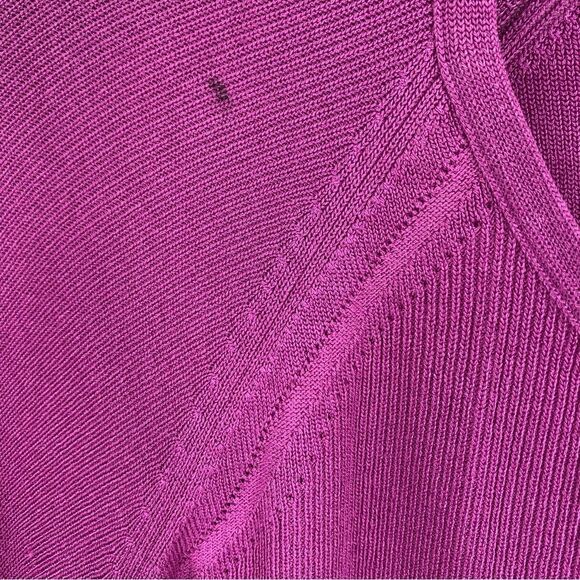 Jones New York Magenta Knit Sweater Cardigan size L - Picture 2 of 4